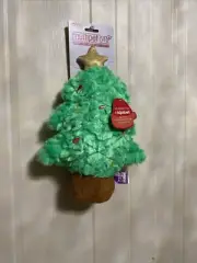 Multipet ~ Squeaker Mats Christmas Tree ~ Clinker Squeaker Dog Toy 11”