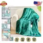 Elegant Sherpa Electric Throw - 10 Heating Levels & Timer for Year-Round Warmth