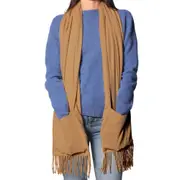 Sash & Bloom Heated Scarf - Super Soft with Built-In Pocket (Nude)