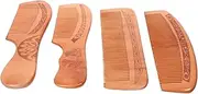 Baluue Peach Wood Comb Scalp Massager Anti-static Hair Comb for Hair Care Massage