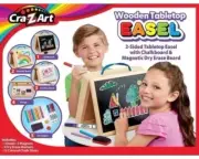 Cra-Z-art 5-in-1 Portable Wooden Tabletop Easel W/Chalkboard and Dry Erase NEW*