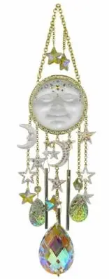 KIRKS FOLLY Venus Seaview Moon Starlight Wind Chime (Goldtone)