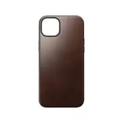 Nomad Leather Phone Case for iPhone 15 Plus - Brown - Horween