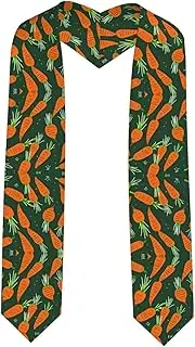 [SKKNT] Happy Carrot Print Graduation Shawl Stole For Academic Commencements Honor Sash Congratulations Gift
