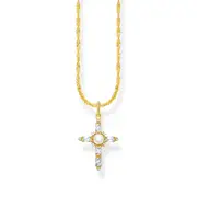 Buy Romance Necklace with white cross pendant gold by Thomas Sabo online - THOMAS SABO Australia