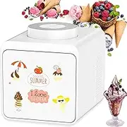 1L Small Household Ice Cream Maker,30Min Fast Automatic Ice Cream Machine with Detachable Mixing Paddle,120W Frozen Yoghurt Machine,Easy to Clean, for Ice Cream, Gelato, Sorbet & Frozen Yoghurt