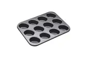 Mastercraft 35.5x26.5cm Heavy Base 12-Cup Non-Stick Friand Pan Baking Mould BLK