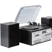 Lenoxx Audio Home Entertainment System (Black) CDs, Vinyl, Wireless Streaming & More