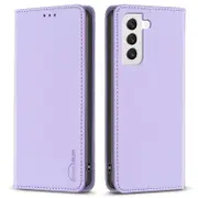 BINFEN COLOR BF18 For Samsung Galaxy S22 5G PU Leather Card Slot Cover Shockproof Stand Phone Case