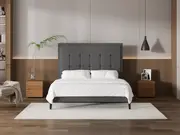 My Style Framed Headboard & Drawer Base - King / Gunmetal / Slimline Base