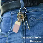 汽車鑰匙扣人造皮革鑰匙圈時尚人造皮革鑰匙扣高品質汽車鑰匙扣包配件