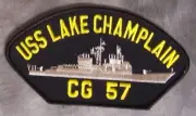 Embroidered Military Patch USS Lake Champlain VG 57 Navy ship NEW large 6" x 3"