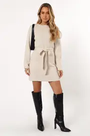 [PUP44] Lucca Mini Sweater Dress - Bone XS/S Bone