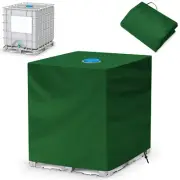 Pair 1000L Water Tank Cover Sun Protective Hood UV Resistant IBC Container Green
