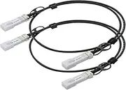 2pack QSFPTEK 10G SFP+ DAC Cable, 1m (3ft) Passive Direct Attach Copper Twinax Cable for Cisco SFP-H10GB-CU1M, Ubiquiti, D-Link, Netgear, Mikrotik, Open Switch Devices