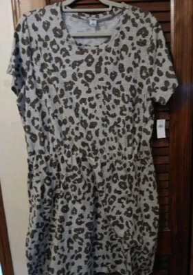 old navy leopard dress xl