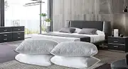 myAIMS 4pk 100% Quilted Waterproof Pillow Protector, TC200 Hypoallergenic, Super Soft -Breathable, Standard 74x48cm, White