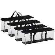 4 Pack CD Storage Bags Water Resistant with Handles for CDs Albums Books Media