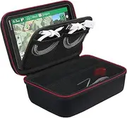 BOVKE Hard GPS Case for 8 Inch Garmin dezl OTR800 / dēzl OTR810 / DriveSmart 86 / Garmin RV 890 GPS Navigator System, Extra Space fit Charger, Friction Mount, USB Cables Accessories, Black+Black