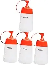 BRIGHTFUFU 4Pcs Squeeze Condiment Bottles Kitchen Sauce Dispensers for Ketchup Mustard Squeeze Bottles for Everyday Use Leak Honey Salad Sauce Containers