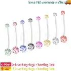 8PCS Belly Bars Navel Rings Bioplast Pregnancy Body Piercing Barbell Pack Sale