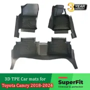 3D Moulded TPE Heavy Duty Waterproof Car Floor Mats for Toyota Camry 2018-2024