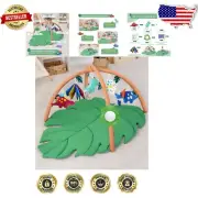 48x42 Inch Baby Tummy Time Play Mat & Activity Gym with Detachable Dinosaur Toys