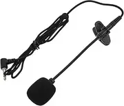 Abaodam Extended Clip Microphone for Instrument Pickup Durable Lavalier Mic with Long Clip Design for Amplification and Comfortable Headset Use