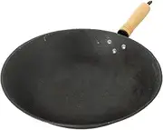 Gatuida Household Bottom Wok Pan Traditional Hand Hammered Frying Pot for Induction Cookers Heavy Duty Kitchen Cookware Versatile for Stir Fry Steam and Cook