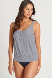 Positano Stripe Blouson Tank Multifit Singlet--SLE-SL3315PO