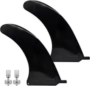 9 Inch Universal Fit Longboard & SUP Single Fin - Centre Fin for Surfboard Paddleboard (Fibreglass Reinforced Nylon, Tool-Free) - Beginner to Professional Surfer (Pack of 2)