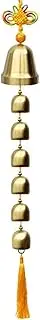 Hanging Wind Chimes， Pure Copper Bell Feng Shui Eaves Wind Chime Pendant Shop Door Hanging Suitable for Porch Terrace Car Pendant Wind Chimes forColor : Grey