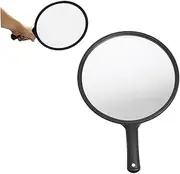 Baluue Round Hand Mirror Handheld Makeup Mirror Compact Portable for Women Girls Hairdressers