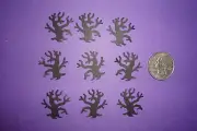 40 HALLOWEEN BLACK CREEPY TREE TREES DIE CUTS PUNCHES CONFETTI