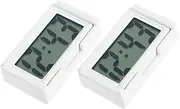 Gatuida 2pcs Car Clock Decorative Clock Prop Clock Parts Vents Travel Vents Mini Diffuser Automatic Clock Student Clock Watch Clock Telephone Handlebars Car Watch Accessories Plastic White