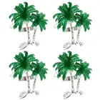 4pcs Napkin Ring Exquisite Multi-purpose Coconut Tree Towel Ring Alloy