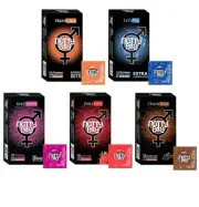5 X NOTTY BOY Condoms Special Honeymoon Pack For Couples Pack Of 5, 10 Each FS