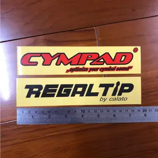 鼓手 品牌 貼紙 cympad regal tip regaltip 爵士鼓 蒐藏 透明