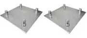 2 BP1414 Universal Aluminum Base Raised Plate 12" x 12" for 12" Square Truss