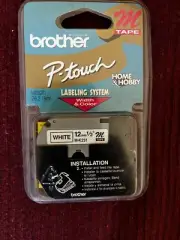 Genuine Brother M231 1/2" Black On White Label Tape for P-Touch PT-100 & PT-110