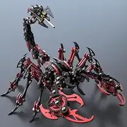 Metalkitor Scorpion 3D Metal Puzzles Kits for Adults Teens – 454 Pcs – Mechanical Assembly Models – 4 Hours to Build – Ideal for Gifts and Decorations (Red and Black)