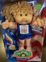 Cabbage Patch Kids OlympiKids 1996 Track & Field Green Eyes Blonde NIB
