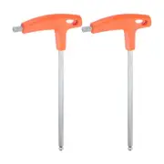 2pcs T-Handle Ball End Hex Key Wrench 8mm T-Key Inner Hexagon Spanner, Orange