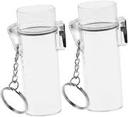 [ERINGOGO] 2pcs Cigarette Travel Lighter Protective Case Waterproof Lighter Storage Box Lightweight Keychain Holder Sleek Design