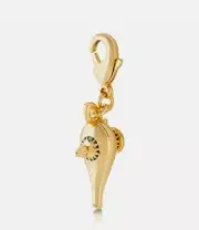 New With Tag Disney Couture Kingdom Aladdin Genie Lamp Charm 14k Gold Plated.