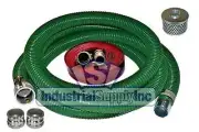 2" x 20 ft Heavy Duty Green SuperFlex Complete Hose Kit W/50' Red Discharge Hose