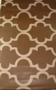 Tone on Tone Brown Lattice Vinyl Tablecloths 52 x 52 Square