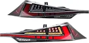 LED Tail Lights Compatible For Lexus IS200t IS250 IS300 IS300H ISF 2013-2019 Sequential Start Animation(White)