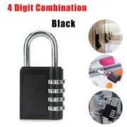 Combination Lock Padlock 4 Digit Weatherproof Heavy Duty Locker for Gym Travel