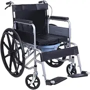 Z&y GLAa Self Propelled Wheelchair,Lightweight Self Propelled Wheelchair, Folding Transport Chair with Commode 24 inch Rear Wheels Comfortable Durable/Leather
